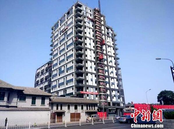 北京一处正在建设的楼房 北京一处正在建设的楼房